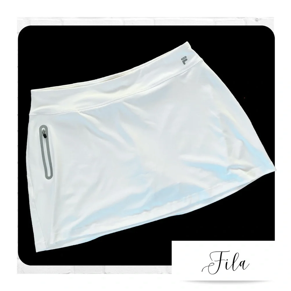 Fila Sport White Tennis or Golf Skort Athletic Reflective Apparel Women’s XXL